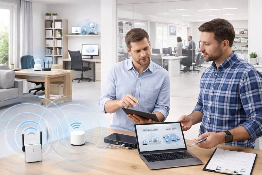 Network-deployment-decision-path-for-WiFi-repeater-mesh-WiFi-and-access-point-selection
